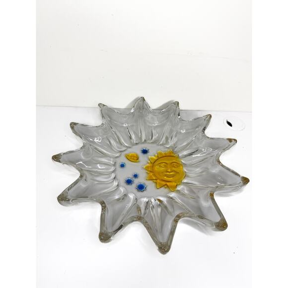 Studio Nova Art Glass Serving Tray Solar Eclipse 14.5 WALTHER Germany - Picture 1 of 10